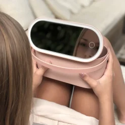 AILORIA Accessoires|Beautycase mit dimmbarem LED Spiegel Weiß