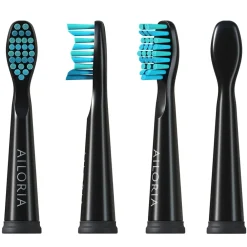 AILORIA Zahnpflege^Flash Travel Ersatzbürstenköpfe 12er Set Schwarz