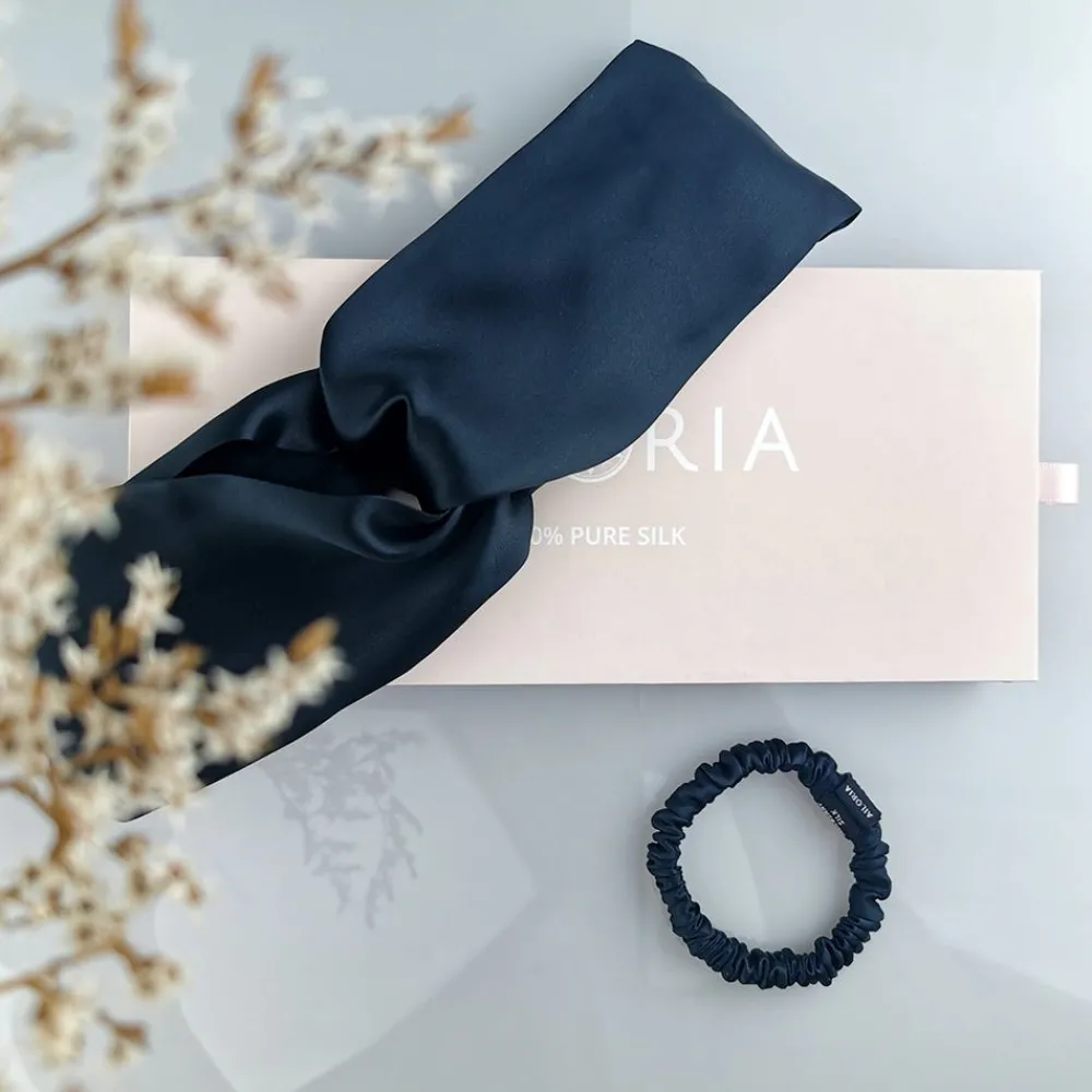 AILORIA Haarschmuck|Headband und Scrunchie S Schwarz