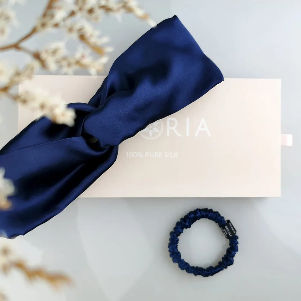 AILORIA Haarschmuck|S&D Set Headband und Scrunchie S Blau