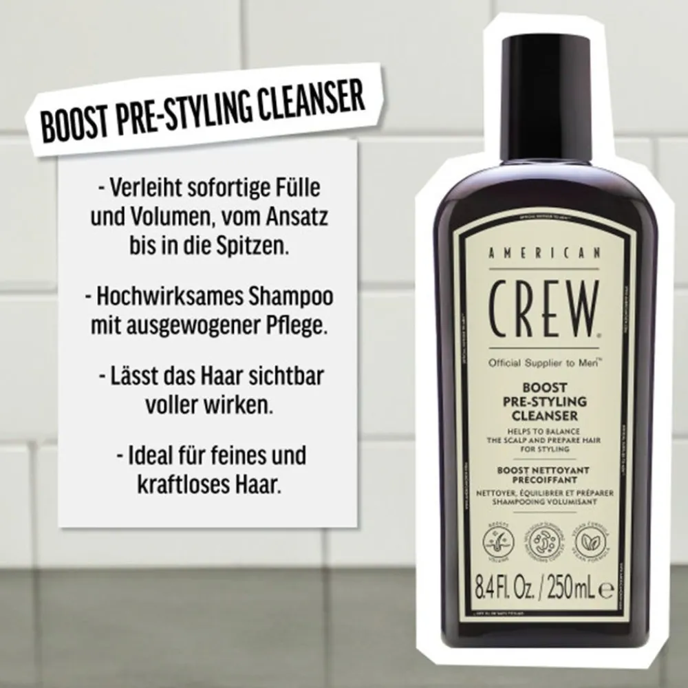 Boost Pre-Styling Cleanser 250 ml-American Crew Best