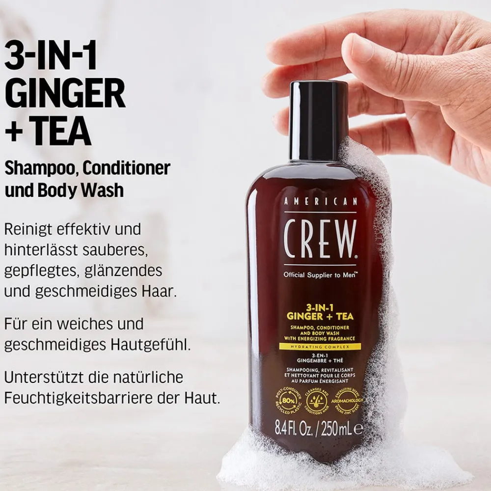 American Crew Conditioner|Shampoo^Ginger & Tea Energizing 3-in-1 Shampoo 250 ml