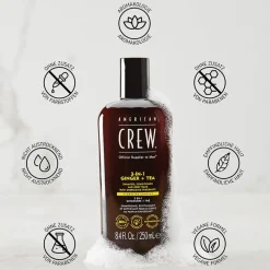 American Crew Conditioner|Shampoo^Ginger & Tea Energizing 3-in-1 Shampoo 250 ml