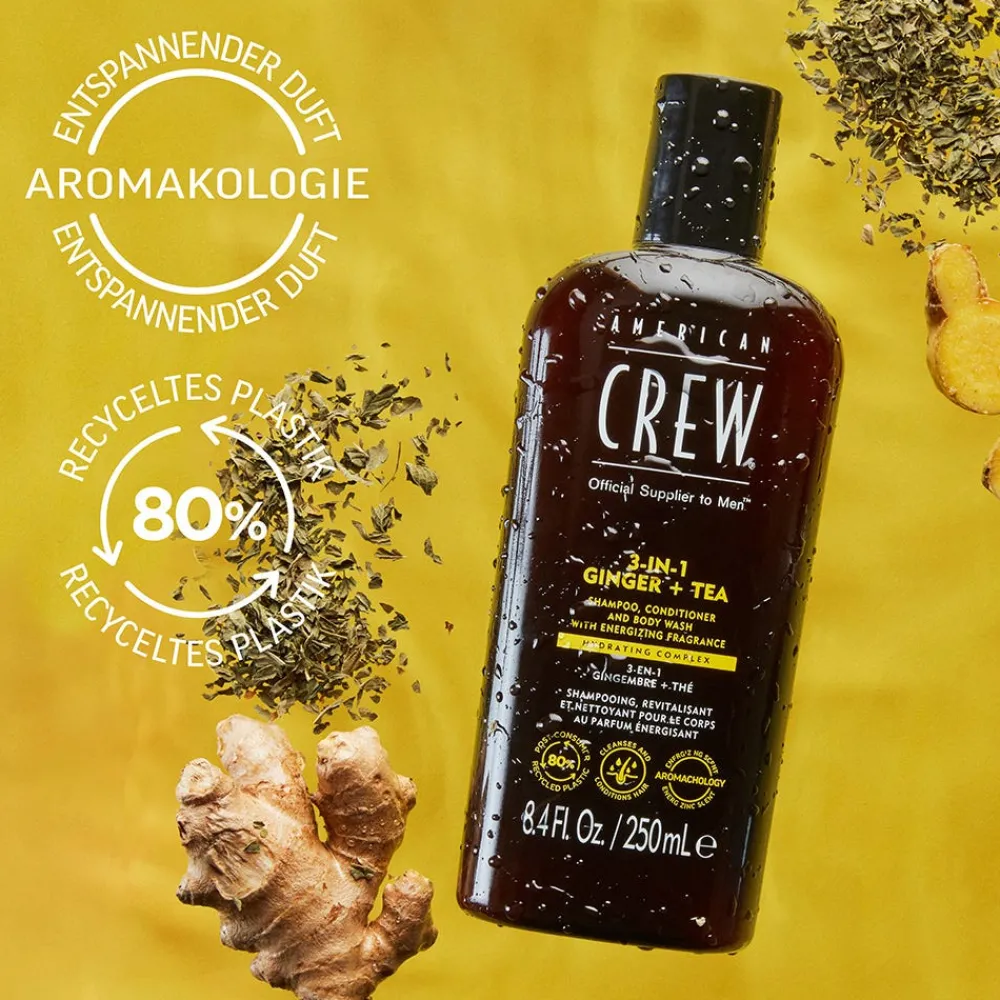 American Crew Conditioner|Shampoo^Ginger & Tea Energizing 3-in-1 Shampoo 250 ml