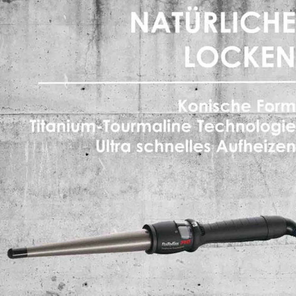 BaBylissPRO Lockenstäbe|Glätteisen|Frisiereisen KONISCH 25-13 mm