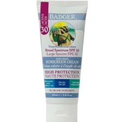 Sunscreen Cream SPF30 Clear Zinc 87 ml-Badger Online