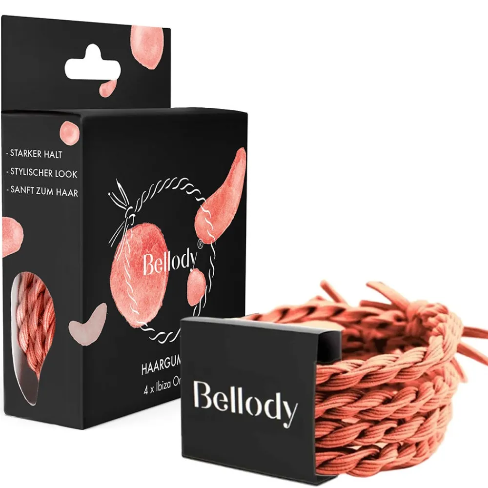 Bellody Haarschmuck^Original Haargummis Ibiza Orange 4 Stück