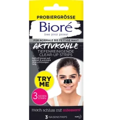 BIORÉ Gesicht|Tiefenreinigende Clear-Up Strips Try Me 3 Stück