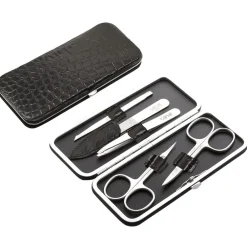 Canal Instrumente Maniküre & Pediküre|Canal Bügeletui aus Leder 5-teilig Schwarz