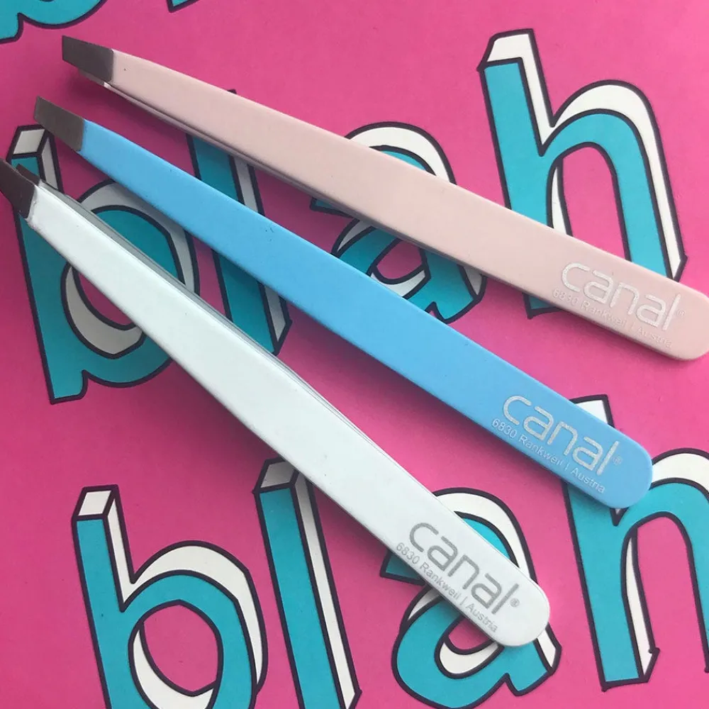 Canal Haarpinzette gerade blau rostfrei 95 mm-Canal Instrumente Clearance