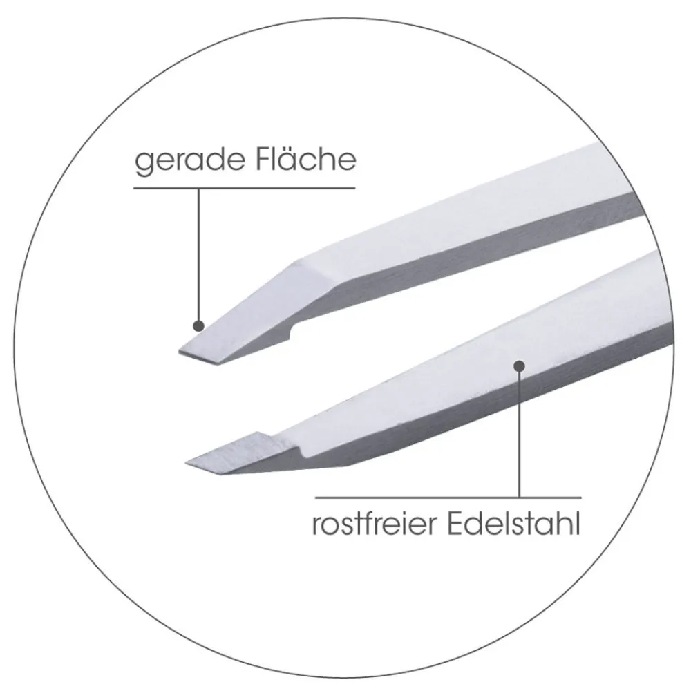 Canal Instrumente Augenbrauen|Canal Haarpinzette grade Satin 9 cm