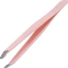 Canal Instrumente Augenbrauen|Canal Haarpinzette schräg hellrosa rostfrei 95 mm