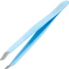 Canal Instrumente Augenbrauen^Canal Haarpinzette schräg hellblau rostfrei 95 mm
