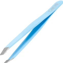 Canal Instrumente Augenbrauen^Canal Haarpinzette schräg hellblau rostfrei 95 mm