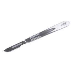Canal Instrumente Rasiermesser|Canal Halter "4" mit Klinge rostfrei, 135 mm