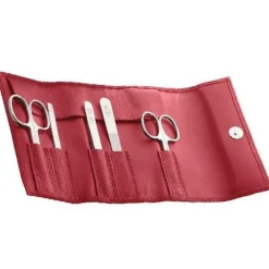 Canal Instrumente Maniküre & Pediküre|Nagelpflege|Canal Rolletui rot 5-teilig