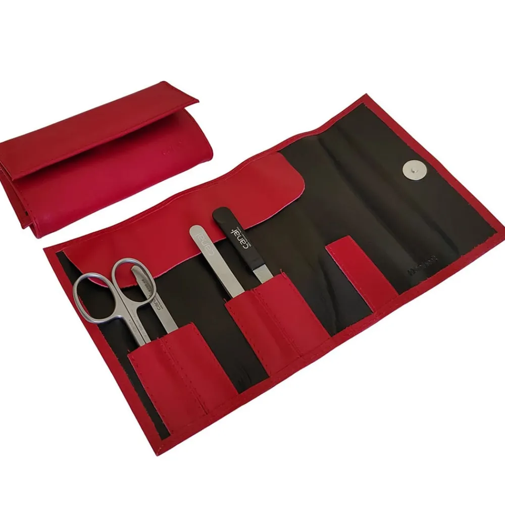 Canal Instrumente Maniküre & Pediküre|Nagelpflege|Canal Rolletui rot 5-teilig