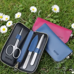 Canal Instrumente Maniküre & Pediküre^Canal RV-Etui aus Spaltleder beere, 3-teilig