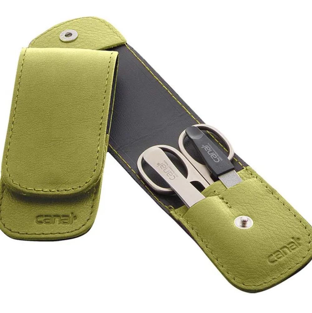 Canal Stecketui mit Druckknopf grün 3-teilig-Canal Instrumente New