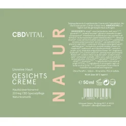 CBD Creme für unreine Haut 50 ml-CBD Vital New