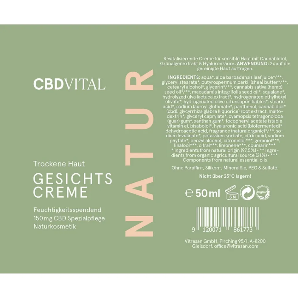 CBD Vital Hagel Nature|Gesicht^CBD Hydracalm 50 ml