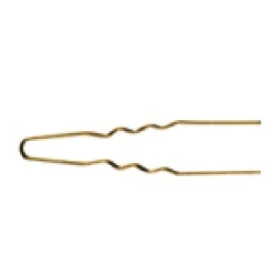 Comair Haarklemmen|Haarschmuck|Haarnadeln, dick, 50 Stück, Gold, 45x1,10mm