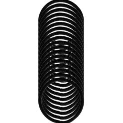 Denman Haarschmuck^Zopfgummis 4 mm, 18er Karte, schwarz