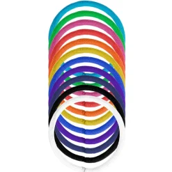 Zopfgummis 4 mm, 18er Karte, bunt sortiert-Denman Best