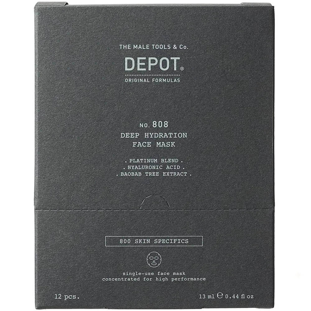 DEPOT Hautverjüngung|Hautpflege|808 Deep Hydration Face Mask Box 12 x 13 ml