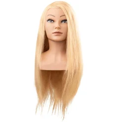 Efalock Übungsköpfe^Übungskopf Clara Humanhaar goldblond 60 cm