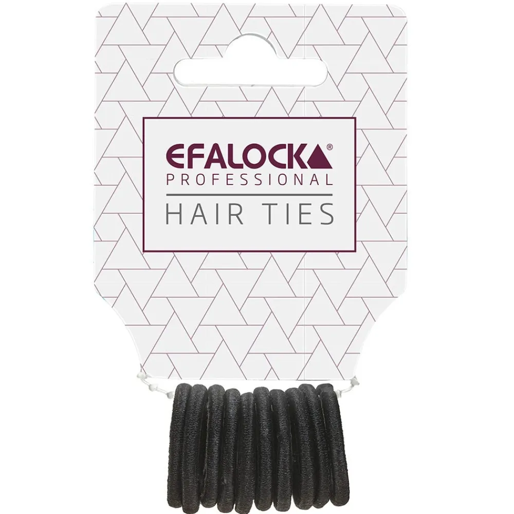 Haargummi Mini schwarz 10 Stück-Efalock