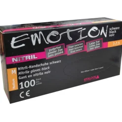 Efalock Hygiene & Desinfektion|Einwegartikel^Nitril Handschuhe M schwarz 100 Stück