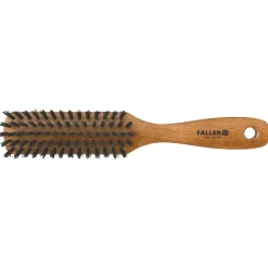 Faller Kämme & Bürsten|Bürste^Haarbürste Naturholz lang Naturborsten 5 Reihig