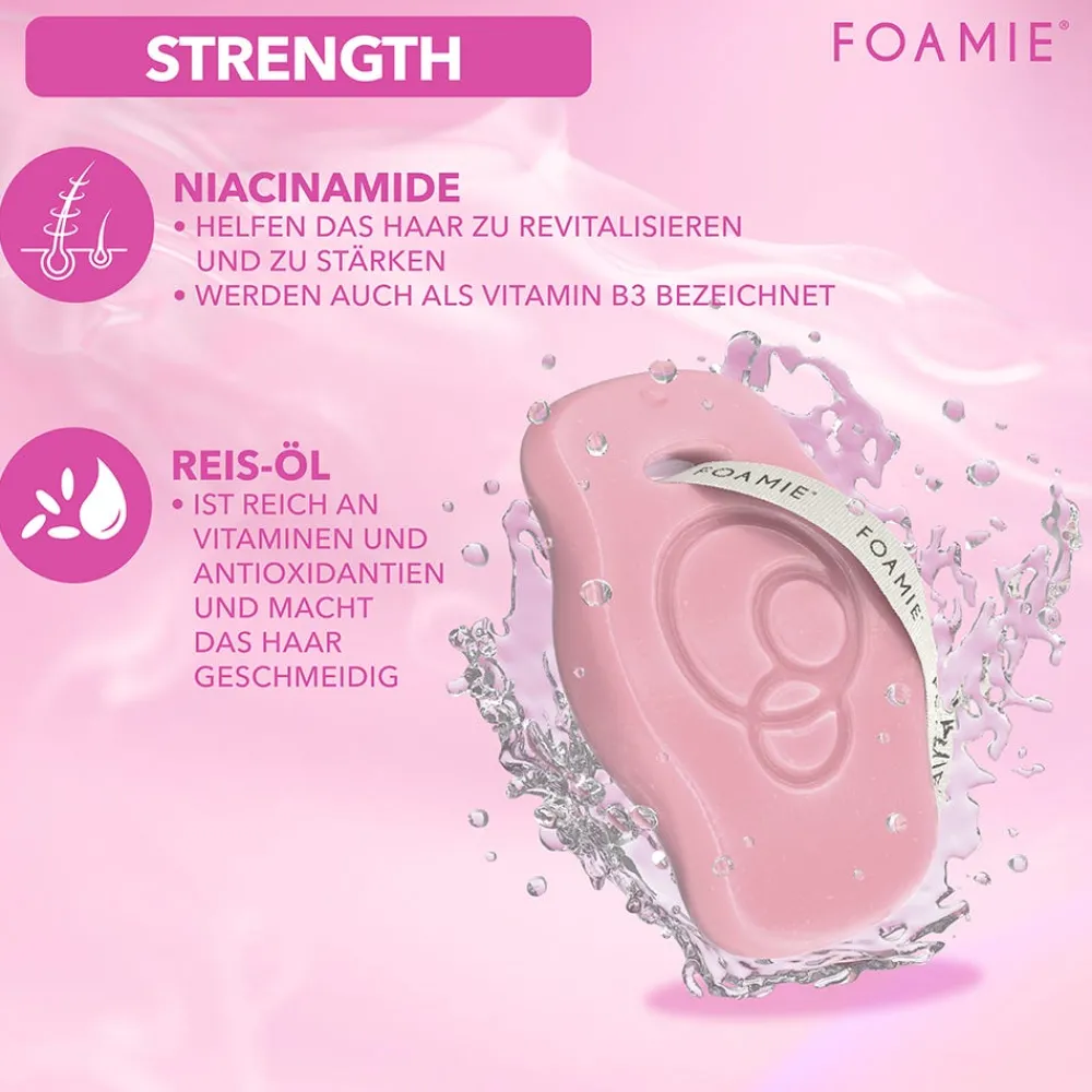FOAMIE Hagel Nature| Shampoo^Festes Shampoo Strength mit Niacinamiden