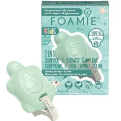 FOAMIE Hagel Nature| Shampoo|2in1 Festes Shampoo & Duschgel Kids Grün
