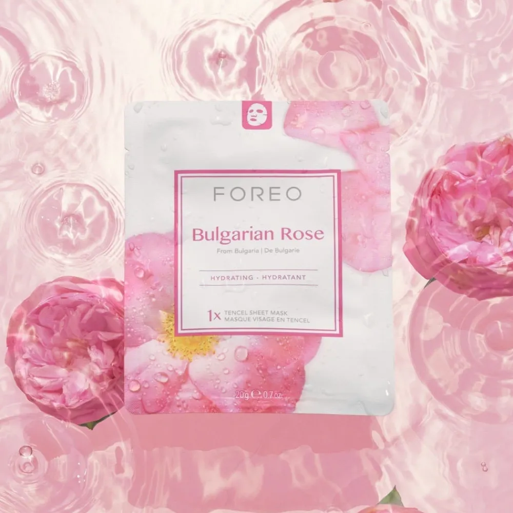 FOREO Sweden Gesicht^Farm To Face Collection Sheet Mask Bulgarian Rose 3 Stück