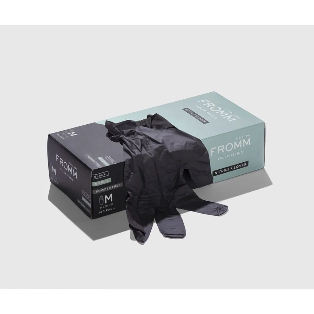 Puderfreie Nitrilhandschuhe Schwarz Large 100 Stück-Fromm New