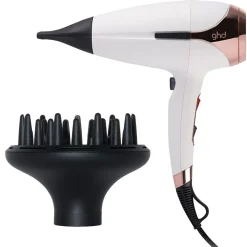 ghd Haartrockner|Haartrockner|Helios Haartrockner + Diffusor Weiß Bundle