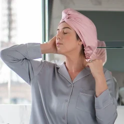 Double Layer Anti-Frizz Satin Hair Bonnet - Rose-GLOV Hot