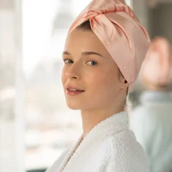 Sport and Satin Hair Towel Wrap - Pink-GLOV Sale