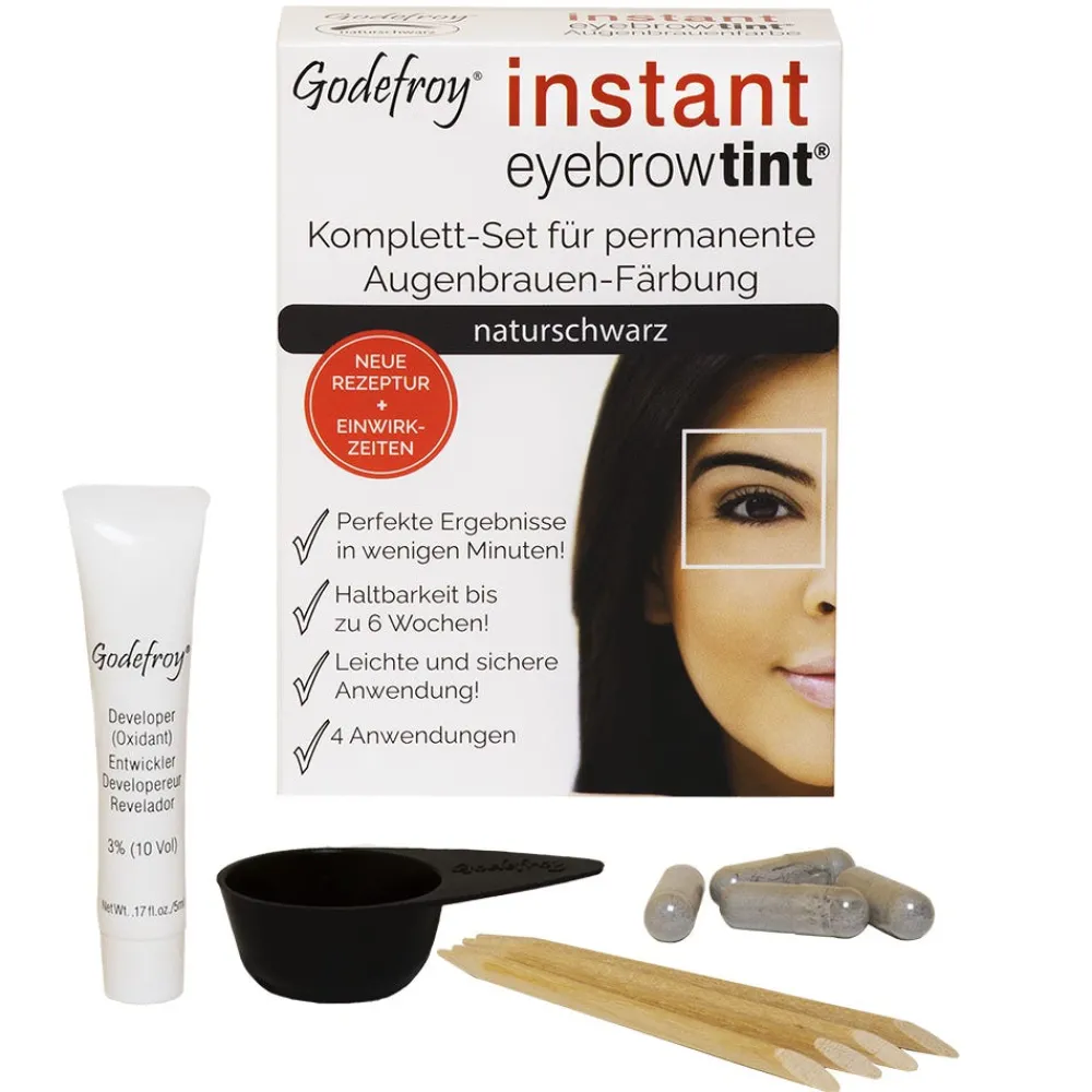 GODEFROY Augenbrauen- & Wimpernfarbe|Gesicht|Instant Eyebrow Tint Naturschwarz