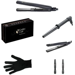 Golden Curl Lockenstäbe|Glätteisen|Luxury Set (Black)