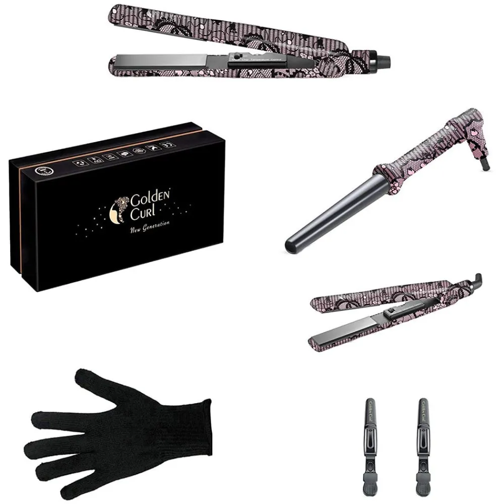 Golden Curl Lockenstäbe|Glätteisen^Luxury Set (Lace)