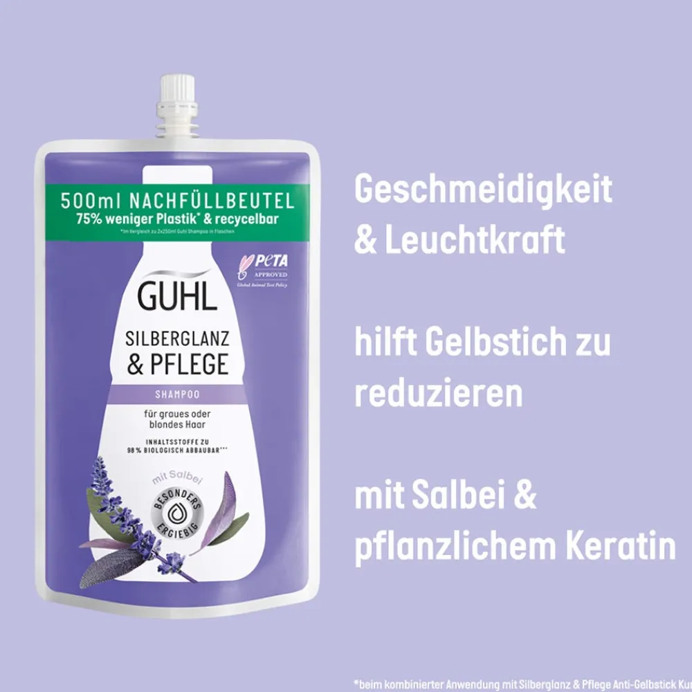Guhl Shampoo^Silberglanz & Pflege Shampoo Nachfüllbeutel 500 ml