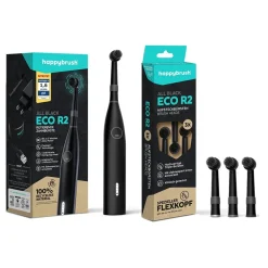 Happybrush Zahnpflege|Hagel Nature^ECO R2 All Black Bundle