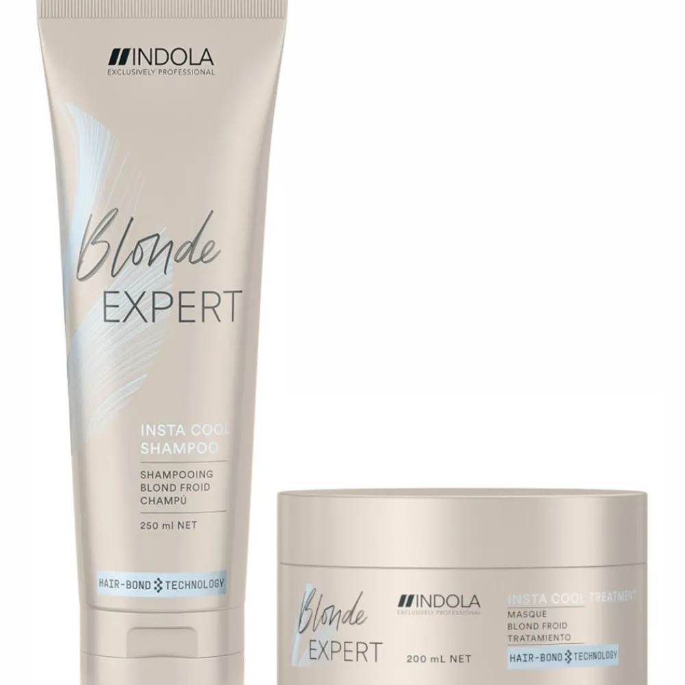 INDOLA Haarkur| Shampoo^Blond Expert Insta Cool Kur Bundle