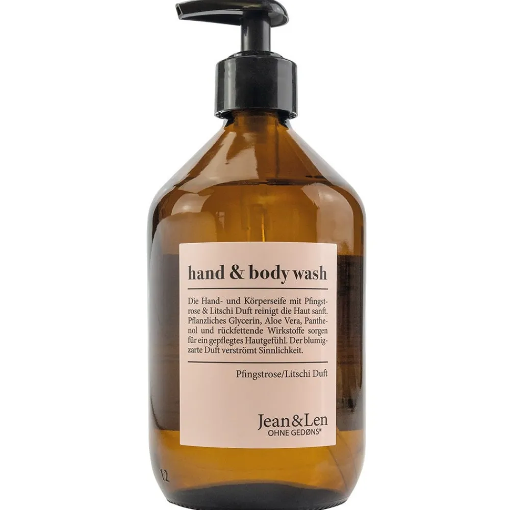 Jean & Len Hand & Fuß|Körper|Hand & Body Wash Pfingstrose/Litschi 500 ml
