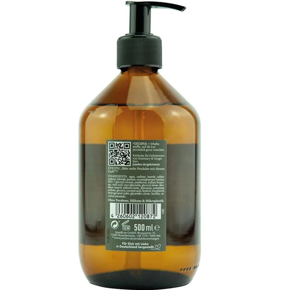 Hand & Bodywash Rosemary Ginger 500 ml-Jean & Len Clearance