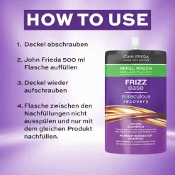 Frizz Ease Wunder Reparatur Shampoo - Nachfüllbeutel 500 ml-John Frieda Outlet
