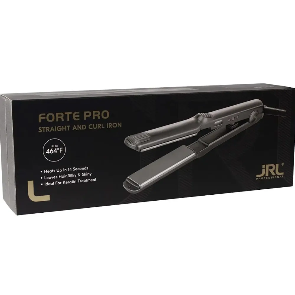 Straight & Curl Iron 9 cm x 3,8 cm-JRL Professional Clearance